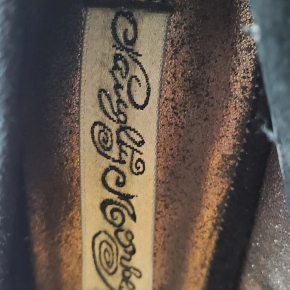 Naughty Monkey Leopard & Faux Suede Open Toe with Rhinestone Bow Platform - Picture 5 of 5